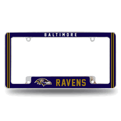 Baltimore Ravens Alternate Design All Over Chrome Frame
