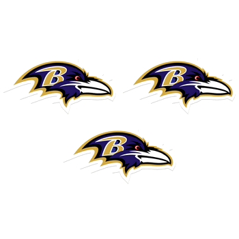 Baltimore Ravens Auto Decal 3 Pack