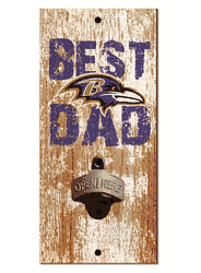Baltimore Ravens Best Dad Bottle Opener  Wood Sign
