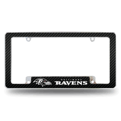 Baltimore Ravens Black 12" x 6" Chrome All Over Automotive License Plate Frame for Car/Truck/SUV