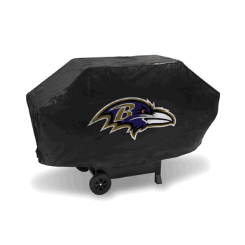 Baltimore Ravens Black Deluxe Vinyl Grill Cover - 68