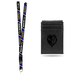 Baltimore Ravens Black Front Pocket Wallet Set