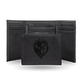 Baltimore Ravens Black Laser Engraved Faux Leather Trifold