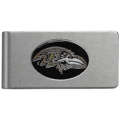 Baltimore Ravens Brushed Metal Money Clip