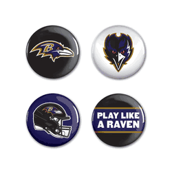 Baltimore Ravens Buttons 4 Pack