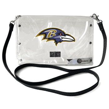 Baltimore Ravens Clear Envelope Purse STRAP