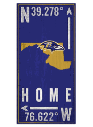 Baltimore Ravens Coordinate 6x12 Sign
