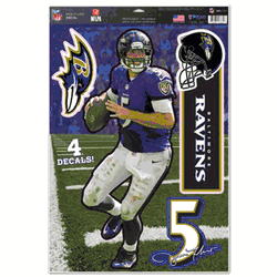 Baltimore Ravens Decal 11x17 Multi Use Joe Flacco Design CO