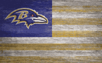 Baltimore Ravens Distressed Flag 11x19