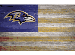 Baltimore Ravens Distressed Flag 11x19