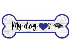 Baltimore Ravens Dog Bone 6x12 Sign