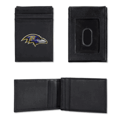 Baltimore Ravens  Embroidered Front Pocket Wallet - Slim/Light Weight