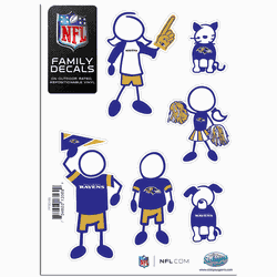 Baltimore Ravens Family Decal Set Small