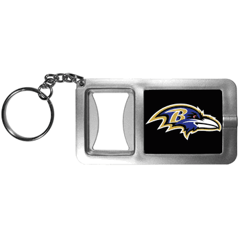 Baltimore Ravens Flashlight Key Chain with Bottle Opener