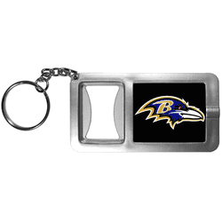 Baltimore Ravens Flashlight Key Chain with Bottle Opener