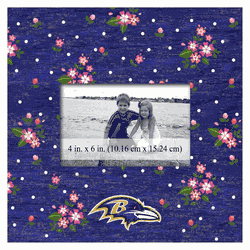 Baltimore Ravens Floral 10x10 Frame
