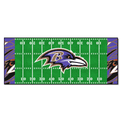 Baltimore Ravens Football Field Runner Mat - 30in. x 72in. XFIT Design