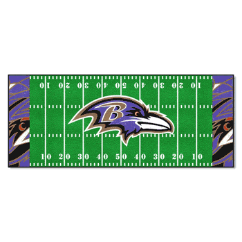Baltimore Ravens Football Field Runner Mat - 30in. x 72in. XFIT Design