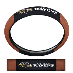 Baltimore Ravens Football Grip Steering Wheel Cover 15" Diameter