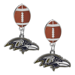 Baltimore Ravens Football Stud Earrings