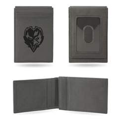 Baltimore Ravens Gray Laser Engraved Front Pocket Wallet