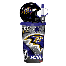 Baltimore Ravens Helmet Cup 32oz Plastic with Straw