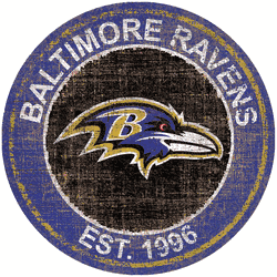 Baltimore Ravens Heritage Logo Round Sign Sign