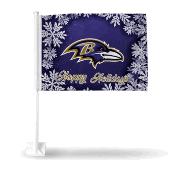Baltimore Ravens Holiday Themed Car Flag