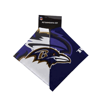 Baltimore Ravens Home and Away Pet Bandana Set Medium