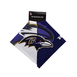 Baltimore Ravens Home and Away Pet Bandana Set Small