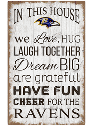 Baltimore Ravens In This House 11x19 Sign