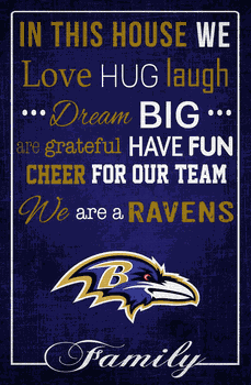 Baltimore Ravens In This House 17x26