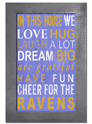 Baltimore Ravens In This House Sign