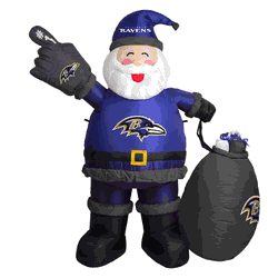 Baltimore Ravens 7 FT Inflatable Santa