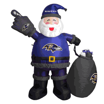 Baltimore Ravens 7 FT Inflatable Santa
