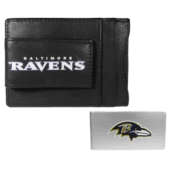 Baltimore Ravens Leather Cash & Cardholder & Money Clip