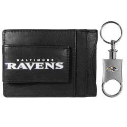 Baltimore Ravens Leather Cash & Cardholder & Valet Key Chain