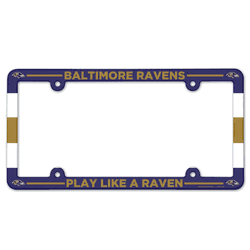 Baltimore Ravens License Plate Frame Plastic Full Color Style