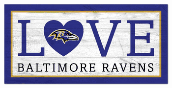 Baltimore Ravens Love 6x12 Sign