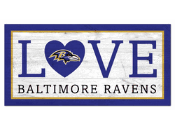Baltimore Ravens Love 6x12 Sign