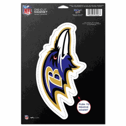 Baltimore Ravens Magnet - 6.5 in x 9 in - Die-Cut - Logo (Side View)