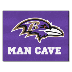 Baltimore Ravens Man Cave All-Star Rug - 34 in. x 42.5 in.