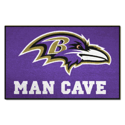 Baltimore Ravens Man Cave Starter Mat Accent Rug - 19in. x 30in.