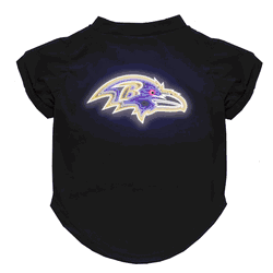 Baltimore Ravens Neon Pet T-Shirt, Large