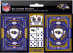 Baltimore Ravens NFL 2-pack Playing Cards & Dice Set