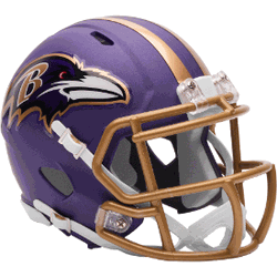Baltimore Ravens NFL Mini Speed Football Helmet 2026 Alternate Purple Rising