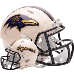 Baltimore Ravens NFL Mini Speed Football Helmet RETRO