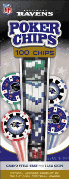 Baltimore Ravens NFL Poker Chips 100pc