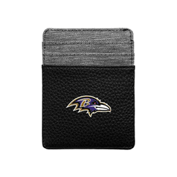 Baltimore Ravens Pebble Front Pocket Wallet Black