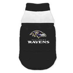 Baltimore Ravens Pet Parka Puff Vest Large